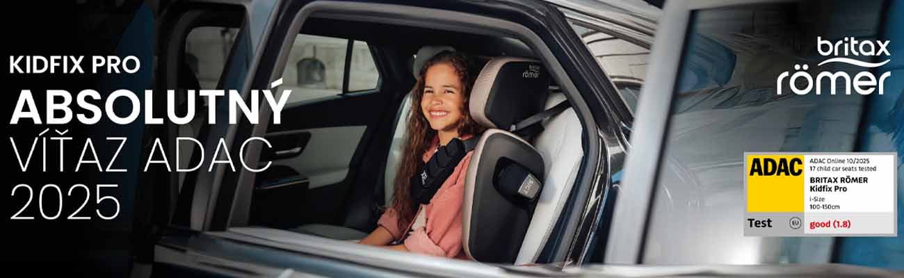 Britax Römer KIDFIX PRO absolútny víťaz testu ADAC 2025.